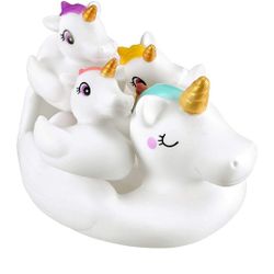 YowellGo Bath Toys, Water Spray Toys Cute Unicorn Rubber for Baby Kids Toddlers,for Shower Time or Pool Party,Unicorn Floating Bath Squirt Toys Ideal