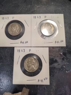 1943 p  war nickels