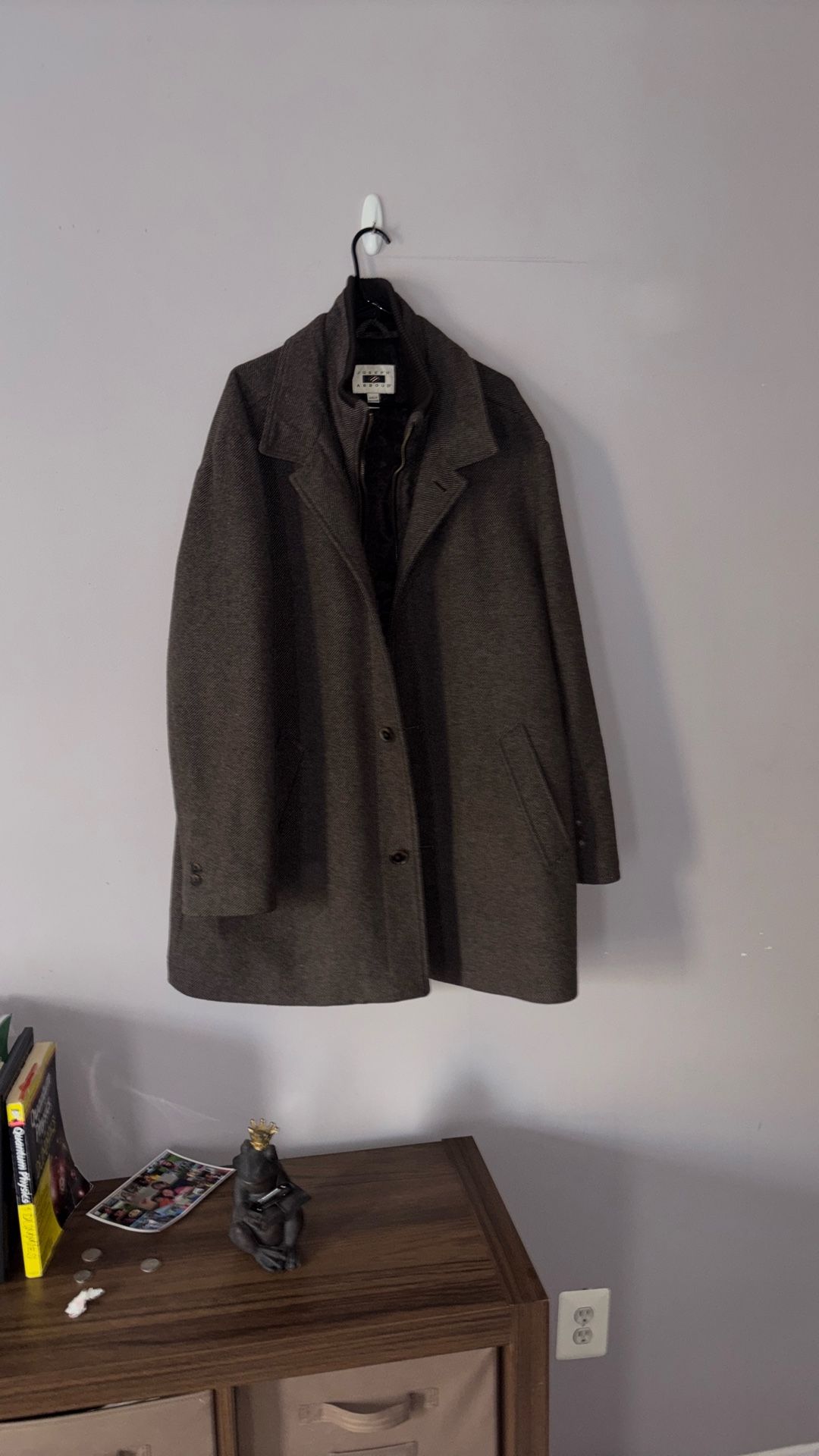 Joseph Abboud 2XLT Brown Peacoat 