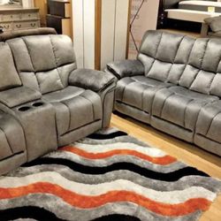 Barcelona, Two-Piece Reclining Sofa And Loveseat Set $899