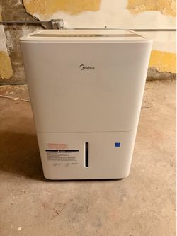 Midea 4,500 Sq. Ft. Dehumidifier With Pump Included, 50 Pint - Ideal For Basements, Large & Medium Sized Rooms, And Bathrooms (White)