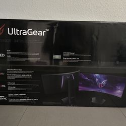 LG Ultragear 34” Ultrawide OLED 240 Hz Monitor - 34GS95QE - .03 Ms Response - 800R Curve