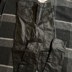 Zara Black Faux Leather Pants XS – New With Tags