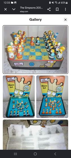 The Simpsons Chess Set with Tin Case