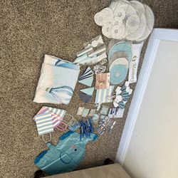 Baby Shower Decor Bundle It’s a Boy Elephant and Hot Air Balloon Theme