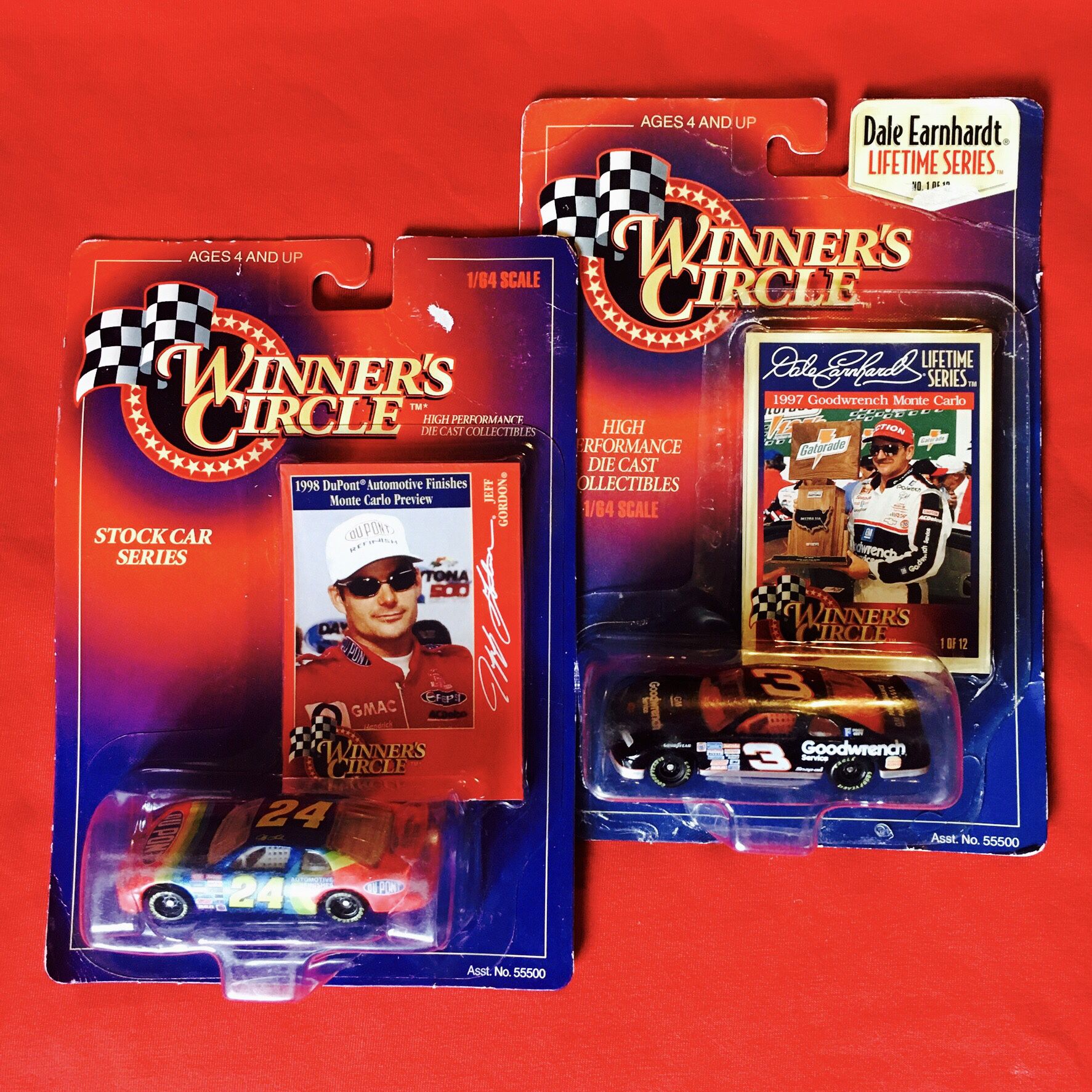 Collectible Dale Earnhardt & Jeff Gordon Cars (2)