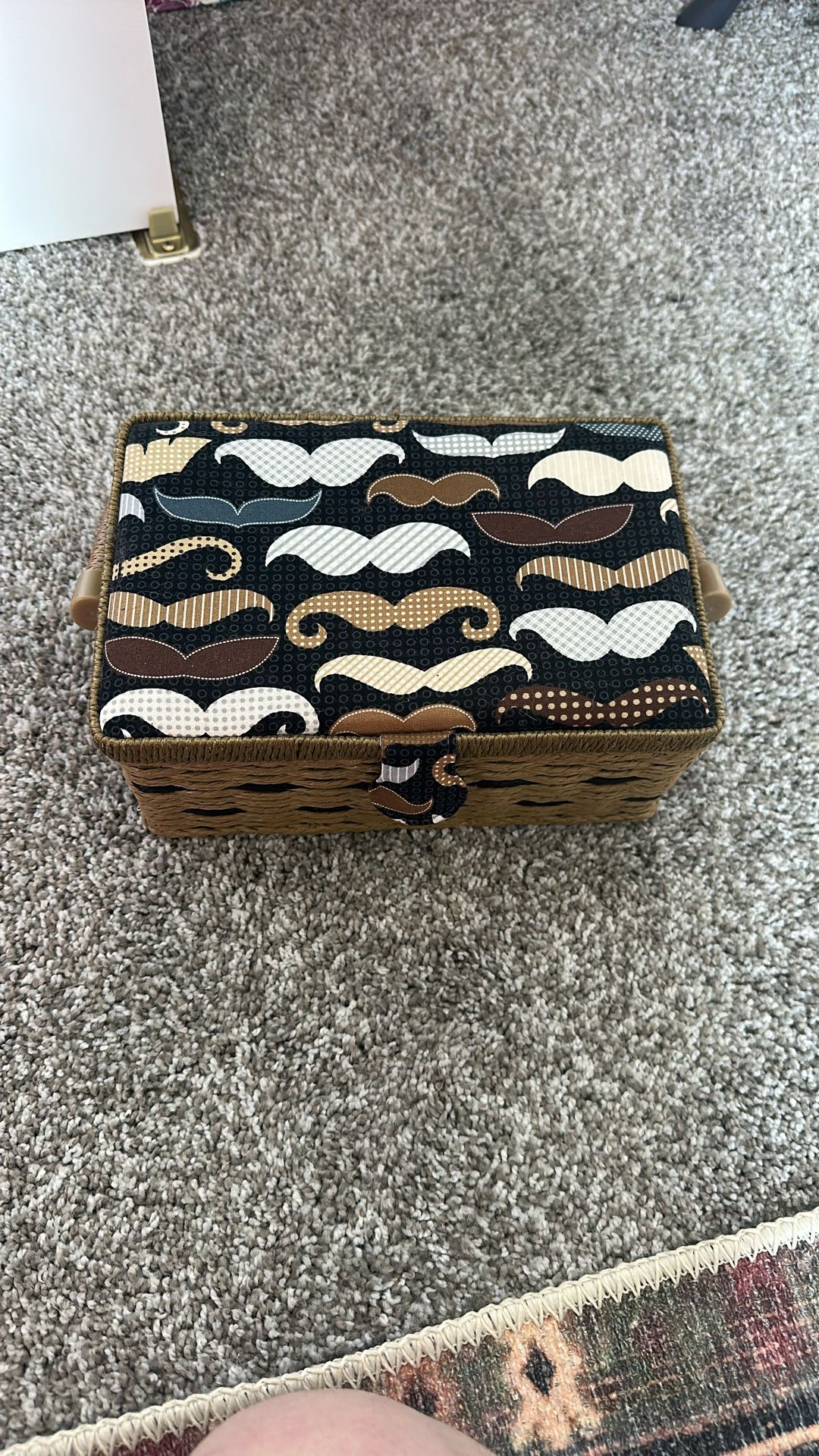 Mustache Small Sewing Box