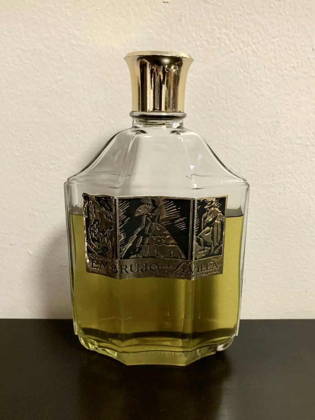 Super Rare Antique Myrurgia Embrujo De Sevilla Perfume HUGE BOTTLE !
