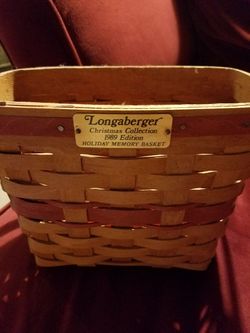 Longaberger 1989 Christmas Collection Holiday Memory Basket