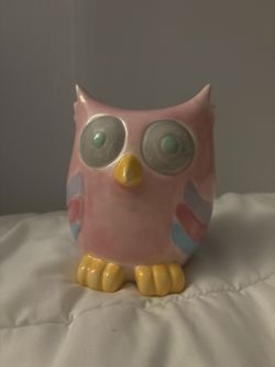 handmade owl piggy bank
