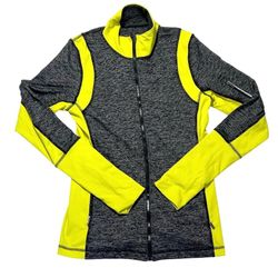 Victoria's Secret Sport VSX Thumb Hole Jacket Women Small Black Neon Lime