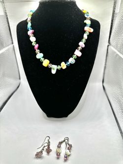 17" Rainbow Pastel Beaded Necklace