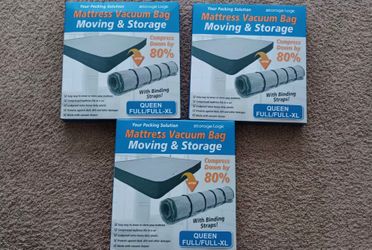 3 New Storage Logic Mattress Vacuum Bag designed for Queen, Full, and Full-XL mattresses