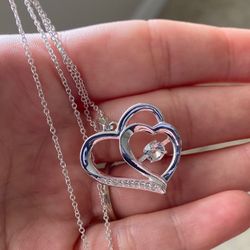 Silver Heart Pendant Necklace 