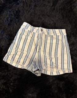 Striped Jean Shorts