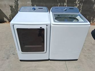 Samsung High Efficiency Energy Saving Gas Dryer And Washer Set With Steam