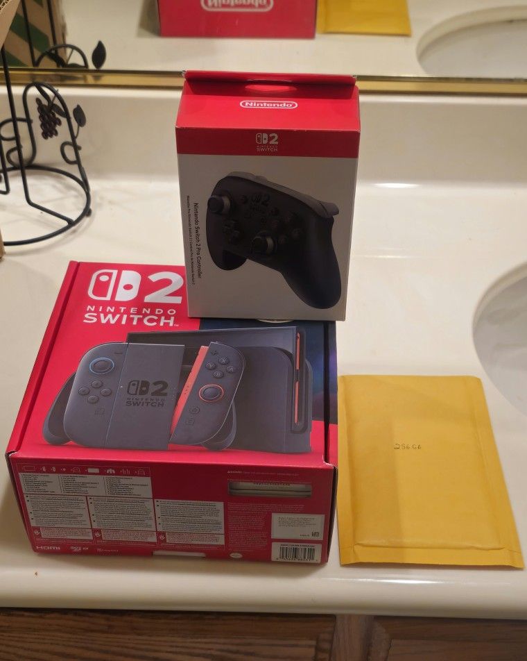 Nintendo Switch 2 Console W Pro Controller And 256gb Memory Card