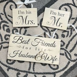Signs For Wedding, Mr. Mrs.