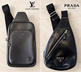 Louis Vuitton & Prada Men’s Crossbody Bags – Excellent Condition
