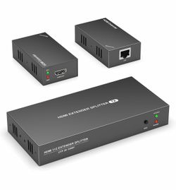 HDMI Extender Splitter 1x2 HTS0102 | 1080P 60Hz | 165ft CAT5e/CAT6 | NEW OB
