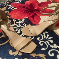 Tan Ankle Strap Heels