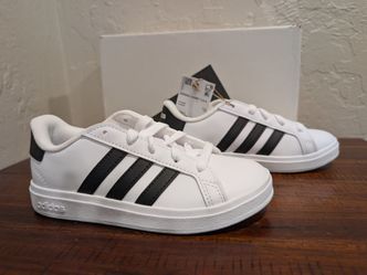 Adidas Grand Court 13 kids White and Black New