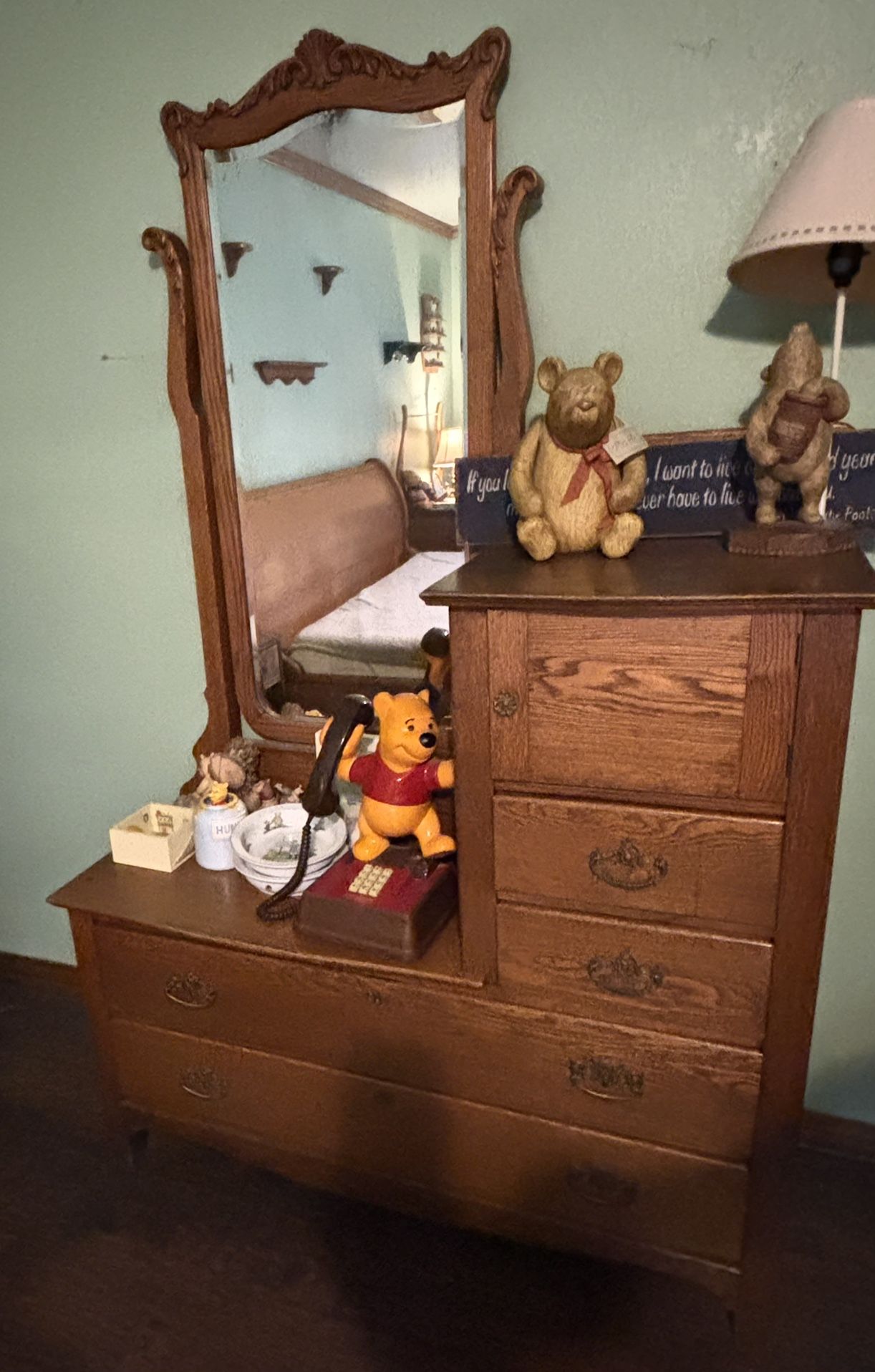 Antique Dresser With Mirror