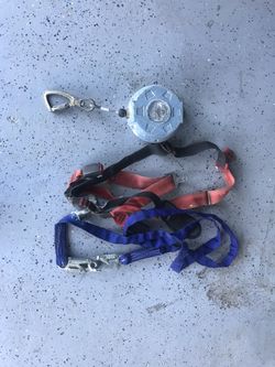 Safety harness Wire harness And pulley for roofing etc