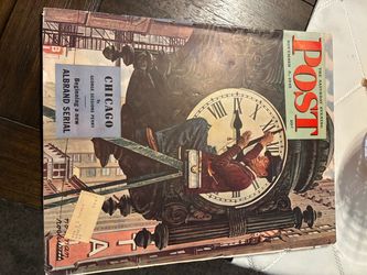 Chicago Marshall Fields Clock Norman Rockwell Saturday Evening Post 11/3/1945
