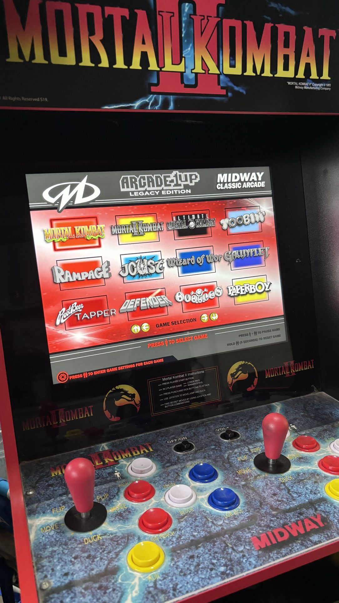Mortal Kombat 1Up arcade