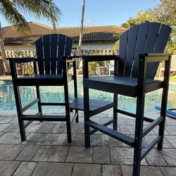 Tall Adirondack Chairs Set Connecting(HDPE)