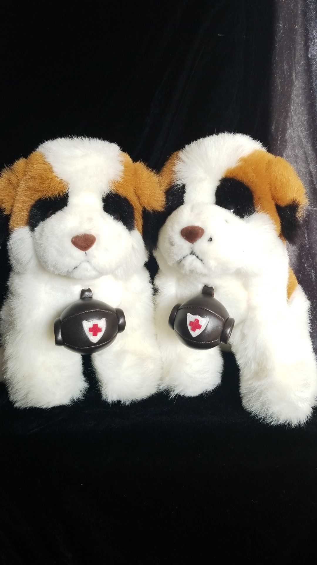 Plush Stuffed Animals - TWO St. Bernards