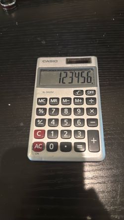 Casio calculator with solar power supply