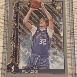 2025 Topps Holiday NBA Cooper Flagg Silver Glitter SP Embossed Front (Flagship Series)