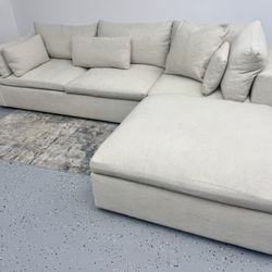 West Elm Harmony Deep Cloud Style Modular Sectional + Ottoman — $4.6k Brand New