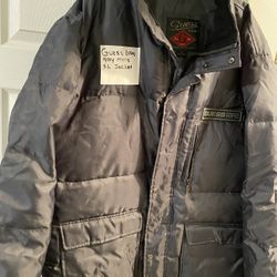 Men’s Guess grey jacket XL $30 Located Mount Dora Fla 32757