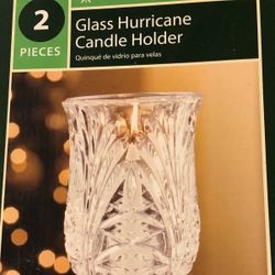 Glass Hurricane Candle Holder