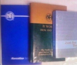 Narcotics anonymous books, $10 - $15 each