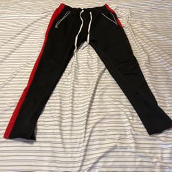 Black And Red Joggers