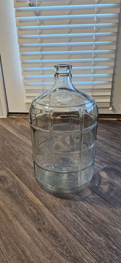 Vintage CRISA 3 Gallon Glass Carboy Jug Made in Mexico Checkered Grid Demijohn Vase $50