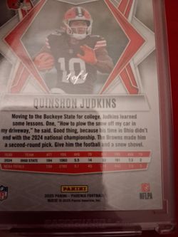 1of1 Quinshon Judkins NFL TRADING CARDS