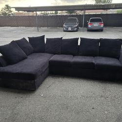 Black L Shape Couch 