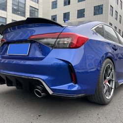 22-26 Civic 4 Door R-Style Rear Bumper & Diffuser & Exhaust Pipe