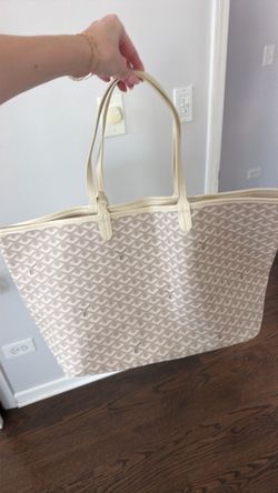 Beige/cream Tote Bag with Pouch
