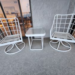 Winston Patio Set with full cushions- blue