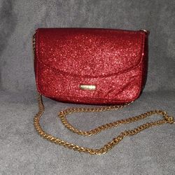 Jimmy Choo Parfums Red Sparkly Crossbody Handbag Purse