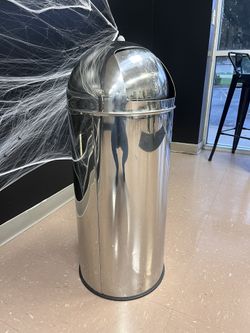Stainless Still Dome Top Trash Can