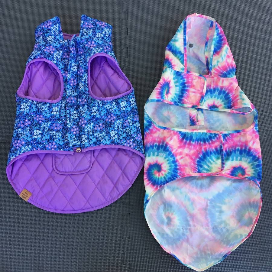 Lot of 2 Small to Medium Size Dog Coats and Scarves