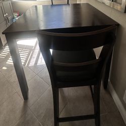Solid wood And Barely Used Dining table With 2 Chairs