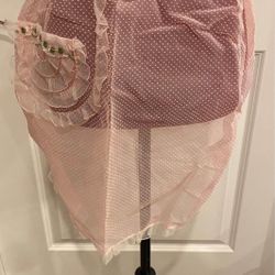 organza pink polka dot apron kitchen sexy